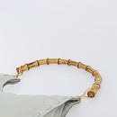 Bottega Veneta Bamboo Shoulder Bag Leather Light Blue Gold Auth 210867A-8