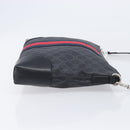 GUCCI GG Supreme Sherry Line Shoulder Bag PVC Black Silver 474139 Auth 210868V-4