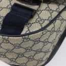 GUCCI GG Supreme Shoulder Bag PVC Navy Silver 201732 Auth 210870A-10