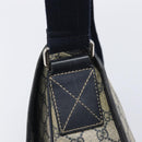 GUCCI GG Supreme Shoulder Bag PVC Navy Silver 201732 Auth 210870A-14