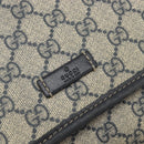 GUCCI GG Supreme Shoulder Bag PVC Navy Silver 201732 Auth 210870A-16