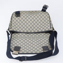 GUCCI GG Supreme Shoulder Bag PVC Navy Silver 201732 Auth 210870A-18