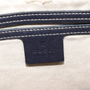 GUCCI GG Supreme Shoulder Bag PVC Navy Silver 201732 Auth 210870A-19