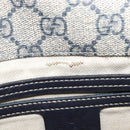 GUCCI GG Supreme Shoulder Bag PVC Navy Silver 201732 Auth 210870A-20