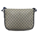 GUCCI GG Supreme Shoulder Bag PVC Navy Silver 201732 Auth 210870A-3