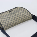 GUCCI GG Supreme Shoulder Bag PVC Navy Silver 201732 Auth 210870A-6