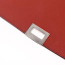 CELINE Trapeze Hand Bag Leather 2way Red Silver Auth 210871A-19