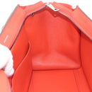 CELINE Trapeze Hand Bag Leather 2way Red Silver Auth 210871A-24