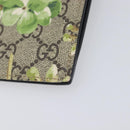 GUCCI GG Blooms Clutch Bag PVC Beige Silver 411691 Auth 210875A-10