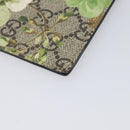 GUCCI GG Blooms Clutch Bag PVC Beige Silver 411691 Auth 210875A-11