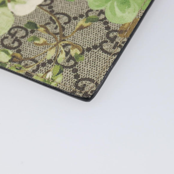 GUCCI GG Blooms Clutch Bag PVC Beige Silver 411691 Auth 210875A