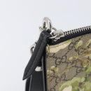 GUCCI GG Blooms Clutch Bag PVC Beige Silver 411691 Auth 210875A-15