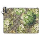 GUCCI GG Blooms Clutch Bag PVC Beige Silver 411691 Auth 210875A-2