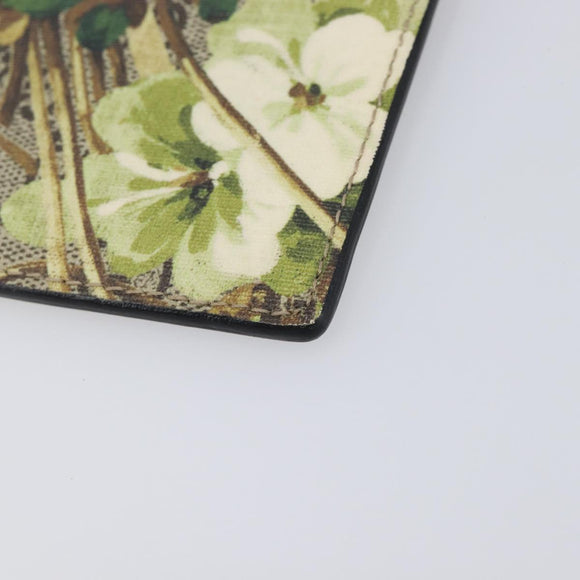 GUCCI GG Blooms Clutch Bag PVC Beige Silver 411691 Auth 210875A