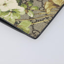 GUCCI GG Blooms Clutch Bag PVC Beige Silver 411691 Auth 210875A-9