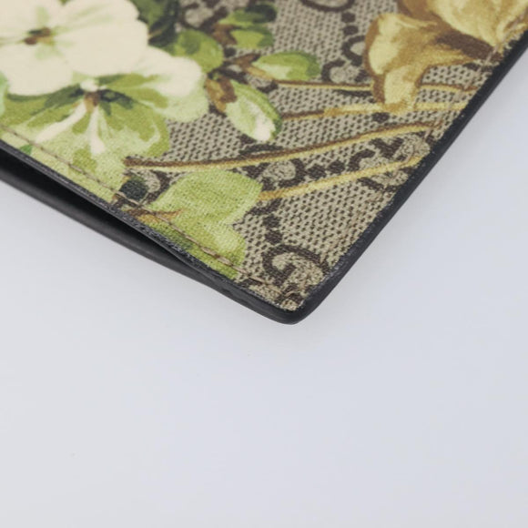 GUCCI GG Blooms Clutch Bag PVC Beige Silver 411691 Auth 210875A