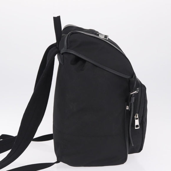 GUCCI GG Canvas Backpack Nylon Outlet Black Silver 510336 Auth 210877A