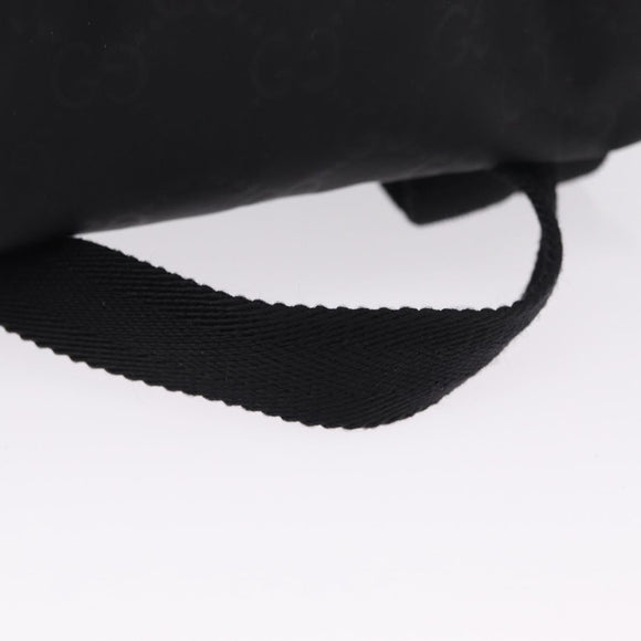 GUCCI GG Canvas Backpack Nylon Outlet Black Silver 510336 Auth 210877A