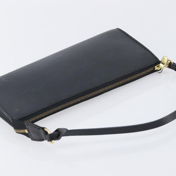 LOUIS VUITTON Epi Pochette Accessoires Pouch Black M52982 LV Auth 210879V