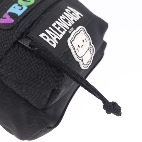 Balenciaga Shoulder Bag Canvas Black 656328 Auth 210880A