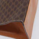 CELINE Macadam Canvas Hand Bag PVC Leather Brown Gold Auth 210885V-13