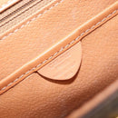 CELINE Macadam Canvas Hand Bag PVC Leather Brown Gold Auth 210885V-18