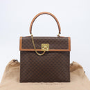 CELINE Macadam Canvas Hand Bag PVC Leather Brown Gold Auth 210885V-26