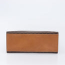 CELINE Macadam Canvas Hand Bag PVC Leather Brown Gold Auth 210885V-9