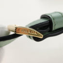 PRADA Shoulder Bag Leather 2way Green Gold Tone Auth 210888SAM-12