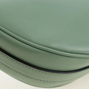 PRADA Shoulder Bag Leather 2way Green Gold Tone Auth 210888SAM-17