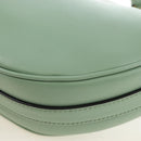 PRADA Shoulder Bag Leather 2way Green Gold Tone Auth 210888SAM-18