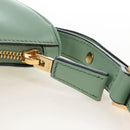PRADA Shoulder Bag Leather 2way Green Gold Tone Auth 210888SAM-20