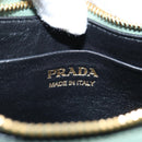 PRADA Shoulder Bag Leather 2way Green Gold Tone Auth 210888SAM-21