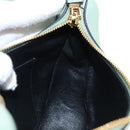 PRADA Shoulder Bag Leather 2way Green Gold Tone Auth 210888SAM-24