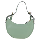 PRADA Shoulder Bag Leather 2way Green Gold Tone Auth 210888SAM-3