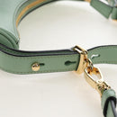 PRADA Shoulder Bag Leather 2way Green Gold Tone Auth 210888SAM-8