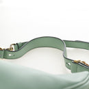 PRADA Shoulder Bag Leather 2way Green Gold Tone Auth 210888SAM-9