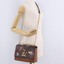 LOUIS VUITTON Catgram Sac Twist MM Shoulder Bag Marron M44408 LV Auth 210899SAM-26