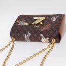 LOUIS VUITTON Catgram Sac Twist MM Shoulder Bag Marron M44408 LV Auth 210899SAM-6