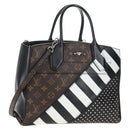 LOUIS VUITTON Monogram City Steamer MM Hand Bag Noir Silver M42347 Auth 210906SM-1