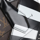 LOUIS VUITTON Monogram City Steamer MM Hand Bag Noir Silver M42347 Auth 210906SM-18