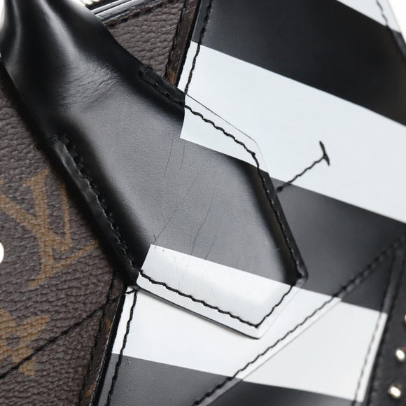 LOUIS VUITTON Monogram City Steamer MM Hand Bag Noir Silver M42347 Auth 210906SM