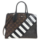 LOUIS VUITTON Monogram City Steamer MM Hand Bag Noir Silver M42347 Auth 210906SM-2