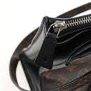 LOUIS VUITTON Monogram City Steamer MM Hand Bag Noir Silver M42347 Auth 210906SM-20