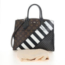 LOUIS VUITTON Monogram City Steamer MM Hand Bag Noir Silver M42347 Auth 210906SM-32