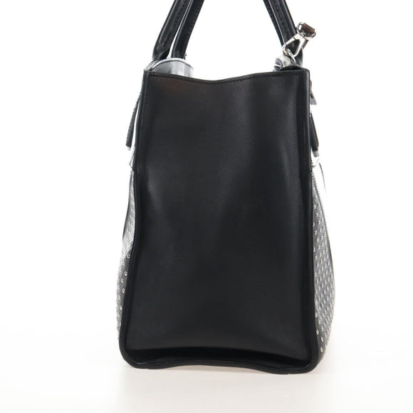 LOUIS VUITTON Monogram City Steamer MM Hand Bag Noir Silver M42347 Auth 210906SM