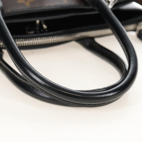 LOUIS VUITTON Monogram City Steamer MM Hand Bag Noir Silver M42347 Auth 210906SM