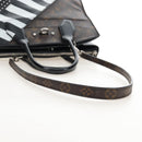 LOUIS VUITTON Monogram City Steamer MM Hand Bag Noir Silver M42347 Auth 210906SM-9