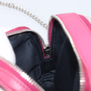 Miu Miu Matelasse Chain Shoulder Bag Leather Pink Silver Auth 210910-21