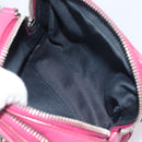 Miu Miu Matelasse Chain Shoulder Bag Leather Pink Silver Auth 210910-23